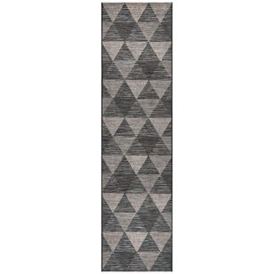 Rug Culture Terrace 5503 Indoor/Outdoor Runner Black 400 x 80 cm