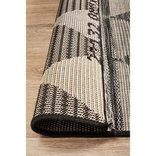 Rug Culture Terrace 5503 Indoor/Outdoor Runner Black 400 x 80 cm