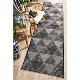 Rug Culture Terrace 5503 Indoor/Outdoor Runner Black 400 x 80 cm