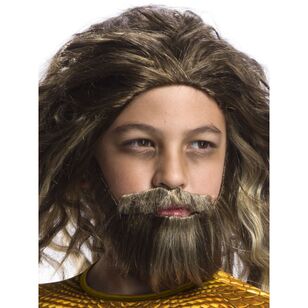 Aquaman Beard & Wig Kids Set Multicoloured Child