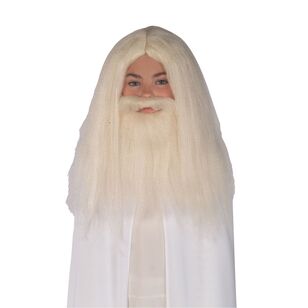 Gandalf Wig & Beard Set Multicoloured One Size