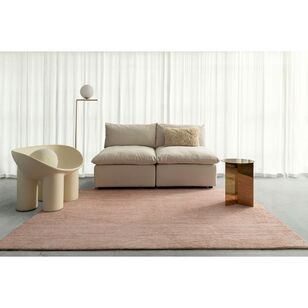 Loopsie Ama Pink Distressed Washable Rug Pink