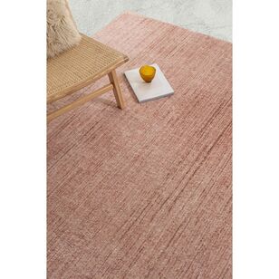 Loopsie Ama Pink Distressed Washable Rug Pink