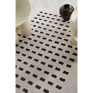 Loopsie Rectangles Washable Rug Black