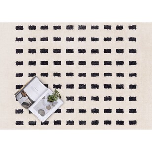 Loopsie Rectangles Washable Rug Black