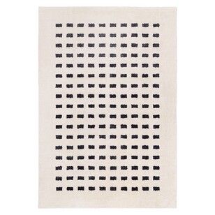 Loopsie Rectangles Washable Rug Black