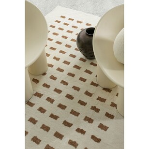 Loopsie Rectangles Washable Rug Brown