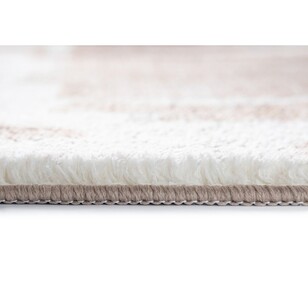 Loopsie Omaya Striped Washable Rug Beige