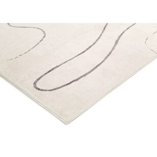 Loopsie Turey Beige and Grey Abstract Washable Rug Beige