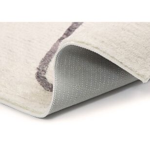 Loopsie Turey Beige and Grey Abstract Washable Rug Beige