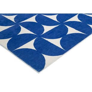 Loopsie Zaki Geometric Washable Rug Blue