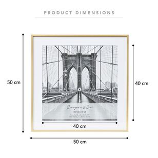 Cooper & Co Premium Square Metallicus Photo Frame Gold 50 x 50 cm