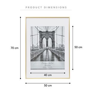 Cooper & Co Premium Rectangle Metallicus Photo Frame Gold 70 x 50 cm