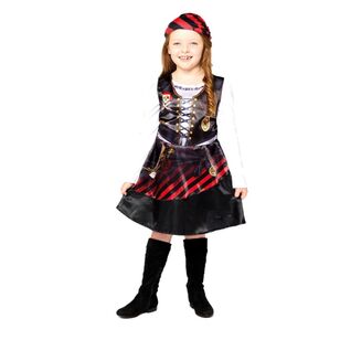 Sustainable Pirate Girl Costume Multicoloured