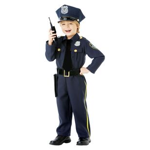 Police Officer Girls Costume Multicoloured