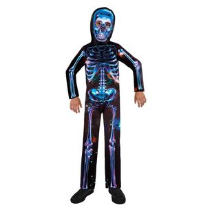 Neon Skeleton Boys Costume Multicoloured