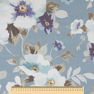 Warwick Amelia Printed Cotton Fabric Wedgewood 139 cm