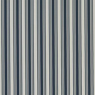 Warwick Zora Stripe Printed Cotton Fabric Ink 142 cm