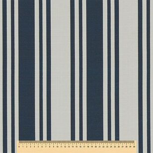 Warwick Zora Stripe Printed Cotton Fabric Ink 142 cm