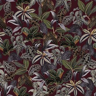 Warwick Zanzibar Velvet Upholstery Fabric Claret 132 cm