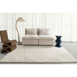 Loopsie Calvi Rainbow Rug Cream