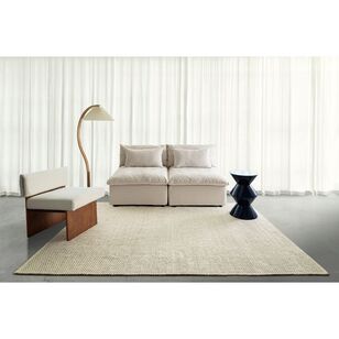 Loopsie Unita Ivory Cream Neutral Wool Rug Ivory