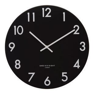 One Six Eight London Jackson Silent Wall Clock Black