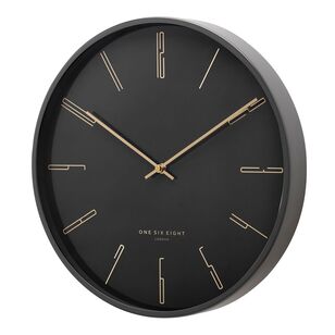 One Six Eight London Maya Silent Wall Clock Charcoal Grey