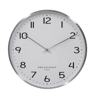 One Six Eight London Lise Silent Wall Clock Chrome 40 cm