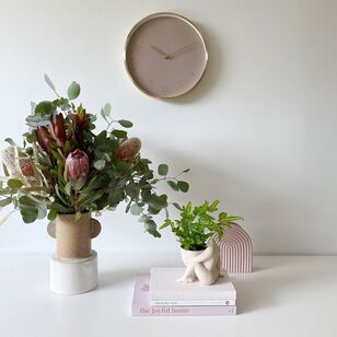 One Six Eight London Lily Silent Wall Clock Dusty Rose 30 cm