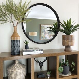 One Six Eight London Tina Solid Wood Mirror Black