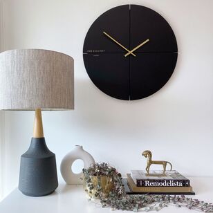 One Six Eight London Liam Silent Wall Clock Charcoal Grey