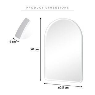 Cooper & Co Front Illuminated 90 cm LED Arch Mirror White