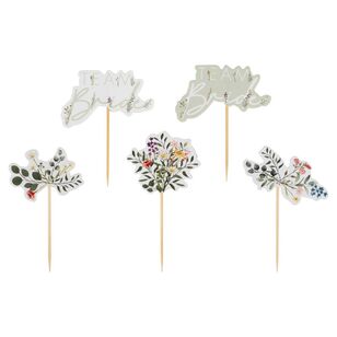 Ginger Ray Bridal Bloom Cupcake Toppers Multicoloured