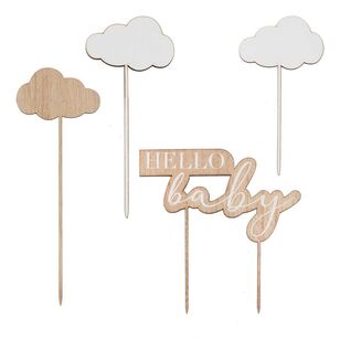 Ginger Ray Hello Baby & Clouds Baby Shower Cake Topper Multicoloured