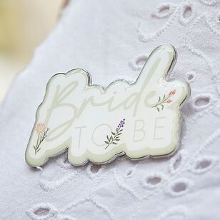 Ginger Ray Bridal Bloom Bride Badge Multicoloured 5 cm