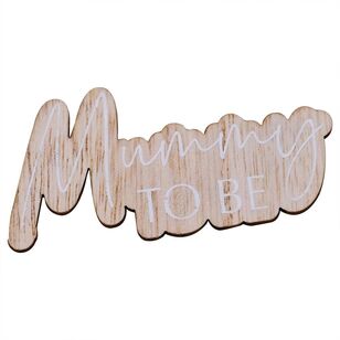 Ginger Ray Hello Baby Mummy to be Wooden Badge White 70 cm