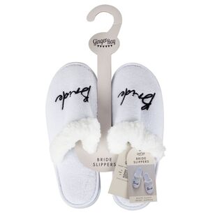 Ginger Ray Hen Party Bride Slippers White One Size