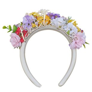 Ginger Ray Bridal Bloom Bride To Be Headband Multicoloured 17 cm