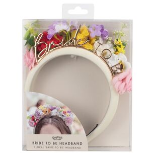 Ginger Ray Bridal Bloom Bride To Be Headband Multicoloured 17 cm