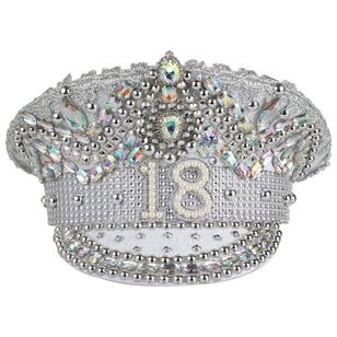 Ginger Ray Gold Party 18th Birthday Milestone Hat Silver 22 cm