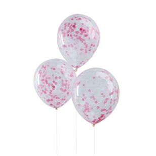 Ginger Ray Pick & Mix Confetti Balloons Pink 30 cm