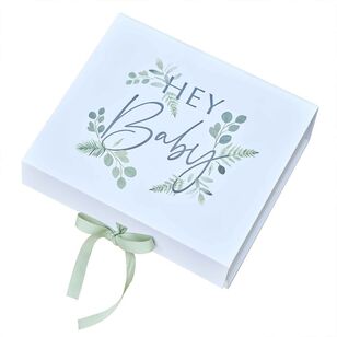 Ginger Ray Botanical Baby Hey Baby Gift Box White