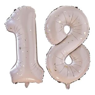 Ginger Ray Gold Party 18 Milestone Balloons White 66 cm