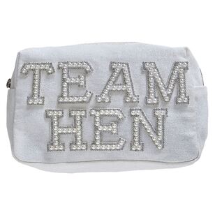 Ginger Ray Hen Party Team Hen Cosmetic Bag White 20 x 12 cm