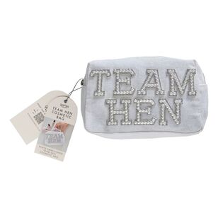 Ginger Ray Hen Party Team Hen Cosmetic Bag White 20 x 12 cm