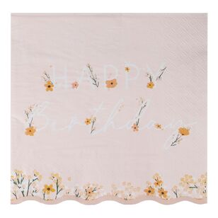 Birthday Bloom Floral Birthday Napkins Multicoloured