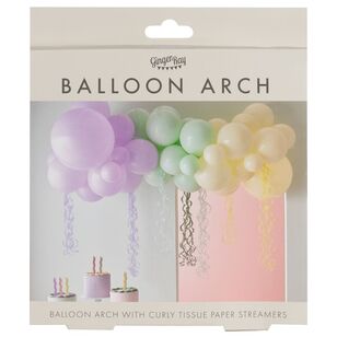 Ginger Ray Pastel Wave Balloon Arch Multicoloured Various Sizes