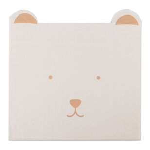 Ginger Ray Teddy Bear Napkins White