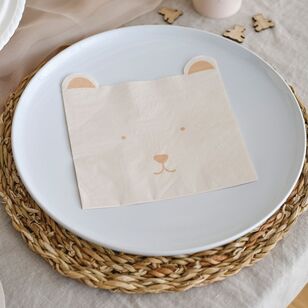 Ginger Ray Teddy Bear Napkins White